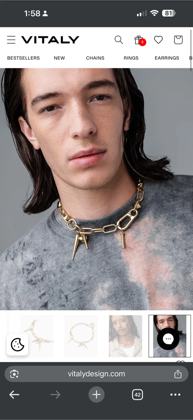 Vitaly Temper Gold Chain Necklace image indicator(4)