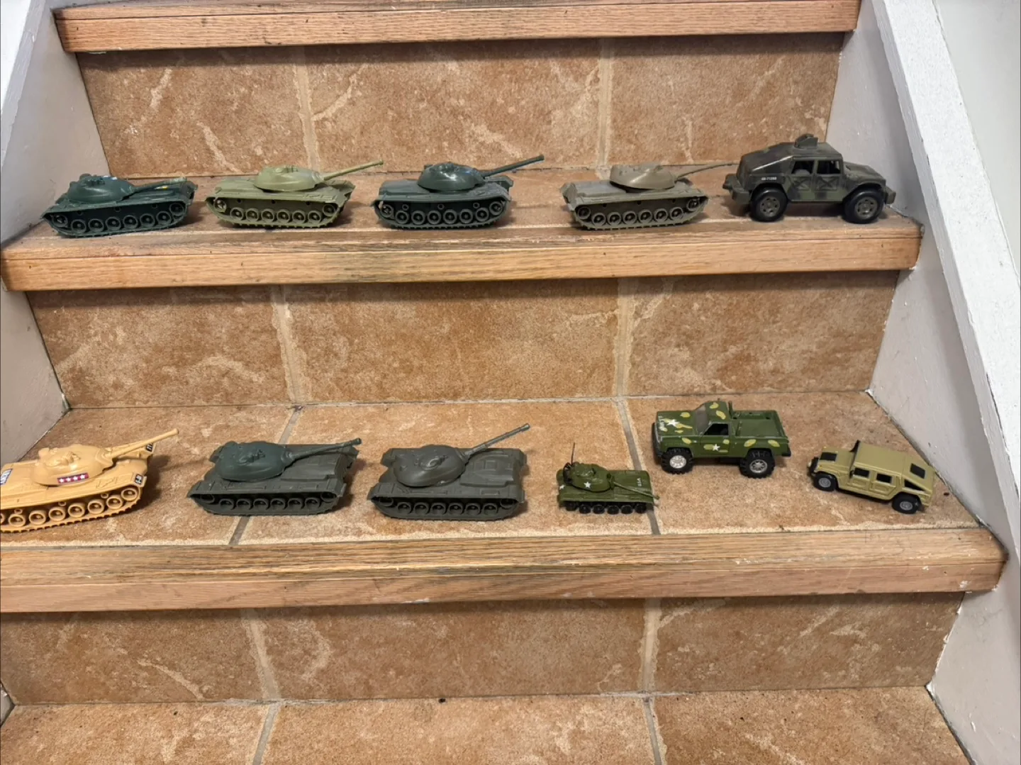 Bunch of Army Tanks and Trucks. 2 are Diecast thumbnail
