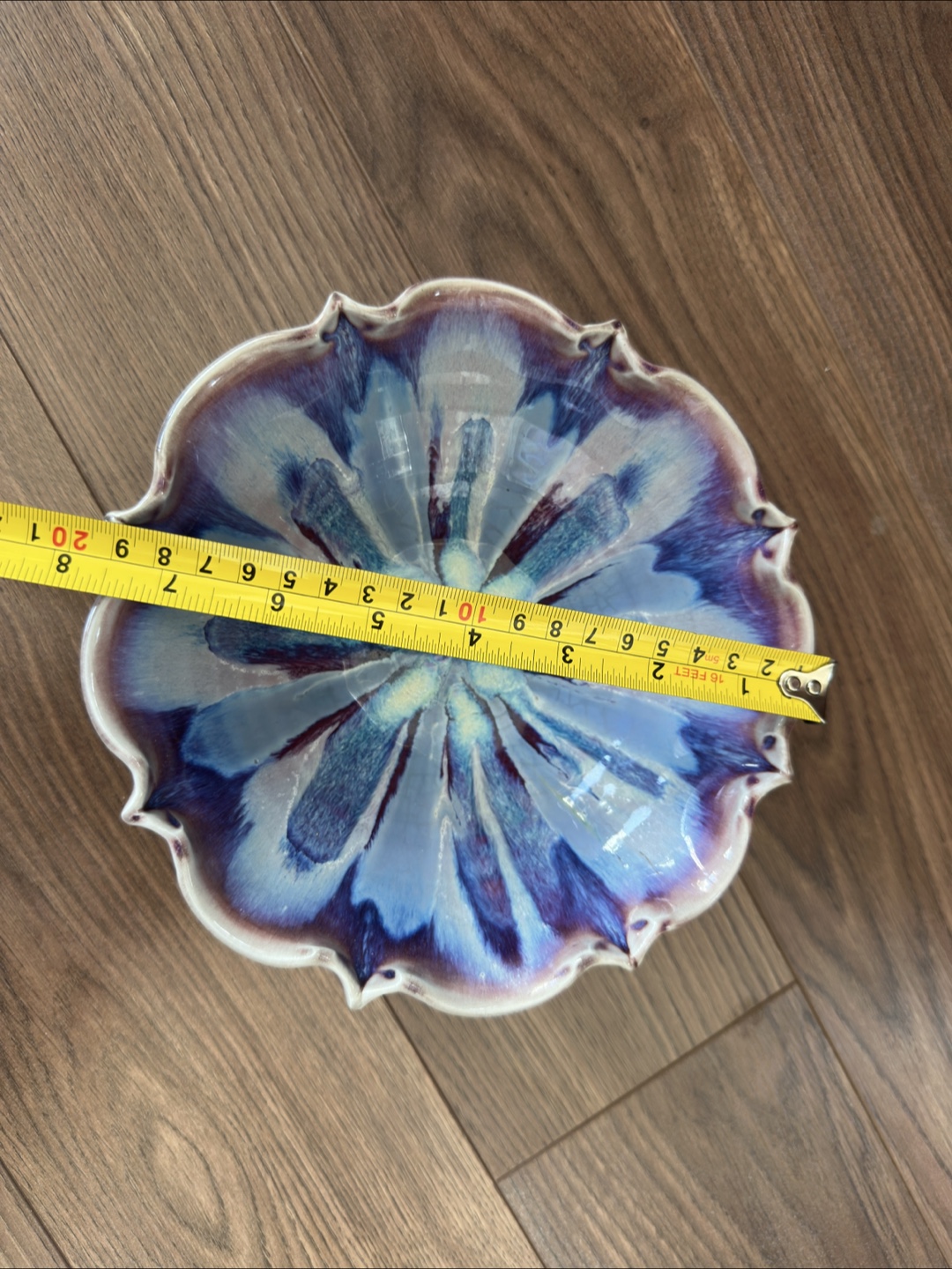 Handmade Ceramic Bowl - Blue & Purple - photo 3