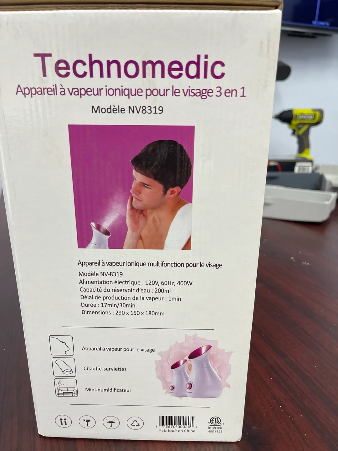 Facial steamer image indicator(3)