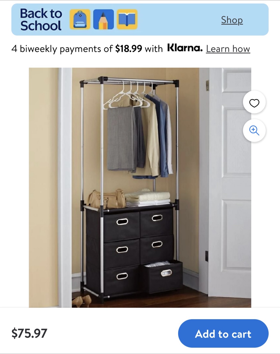 Mainstays 6-Drawer Closet Organizer - photo 5