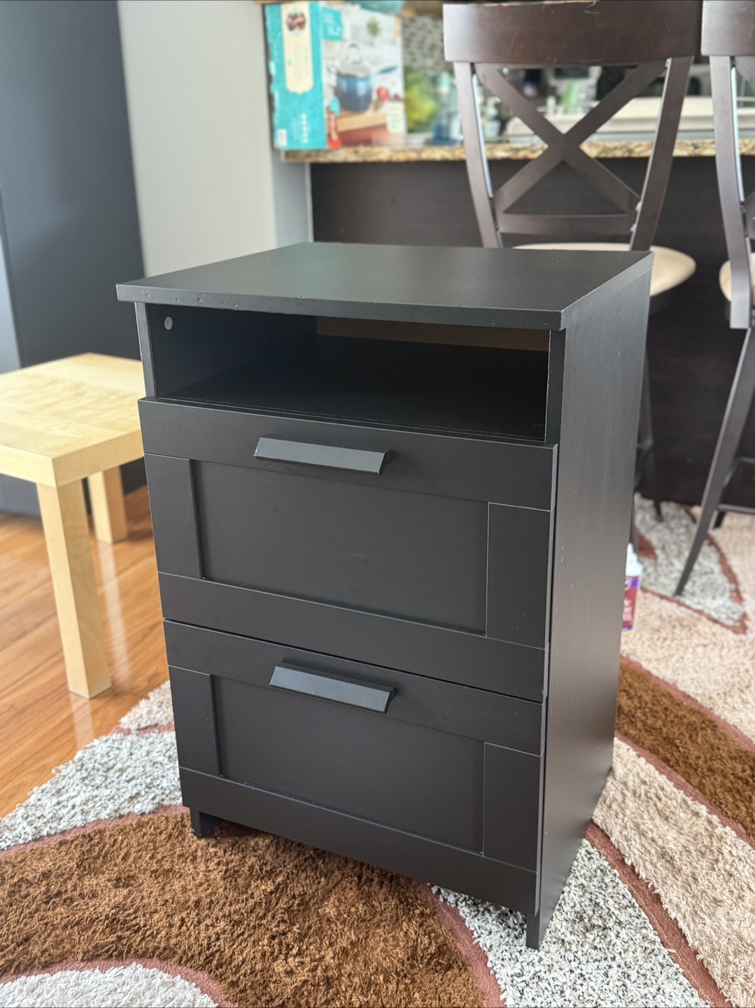 IKEA Black-Brown 2-Drawer Chest - photo 4