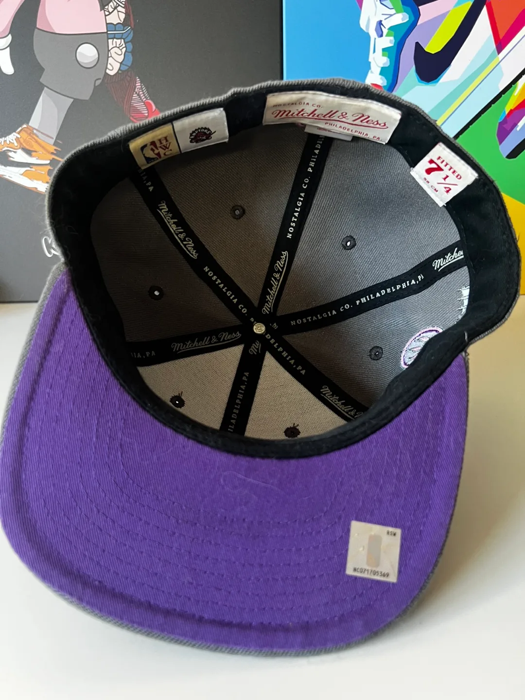 Mitchell & Ness Toronto Raptors Fitted Hat, Size 7 1/4 image indicator(4)