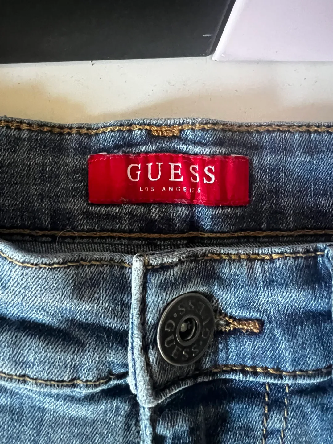 Guess Distressed Denim Shorts - Size 32 image indicator(2)