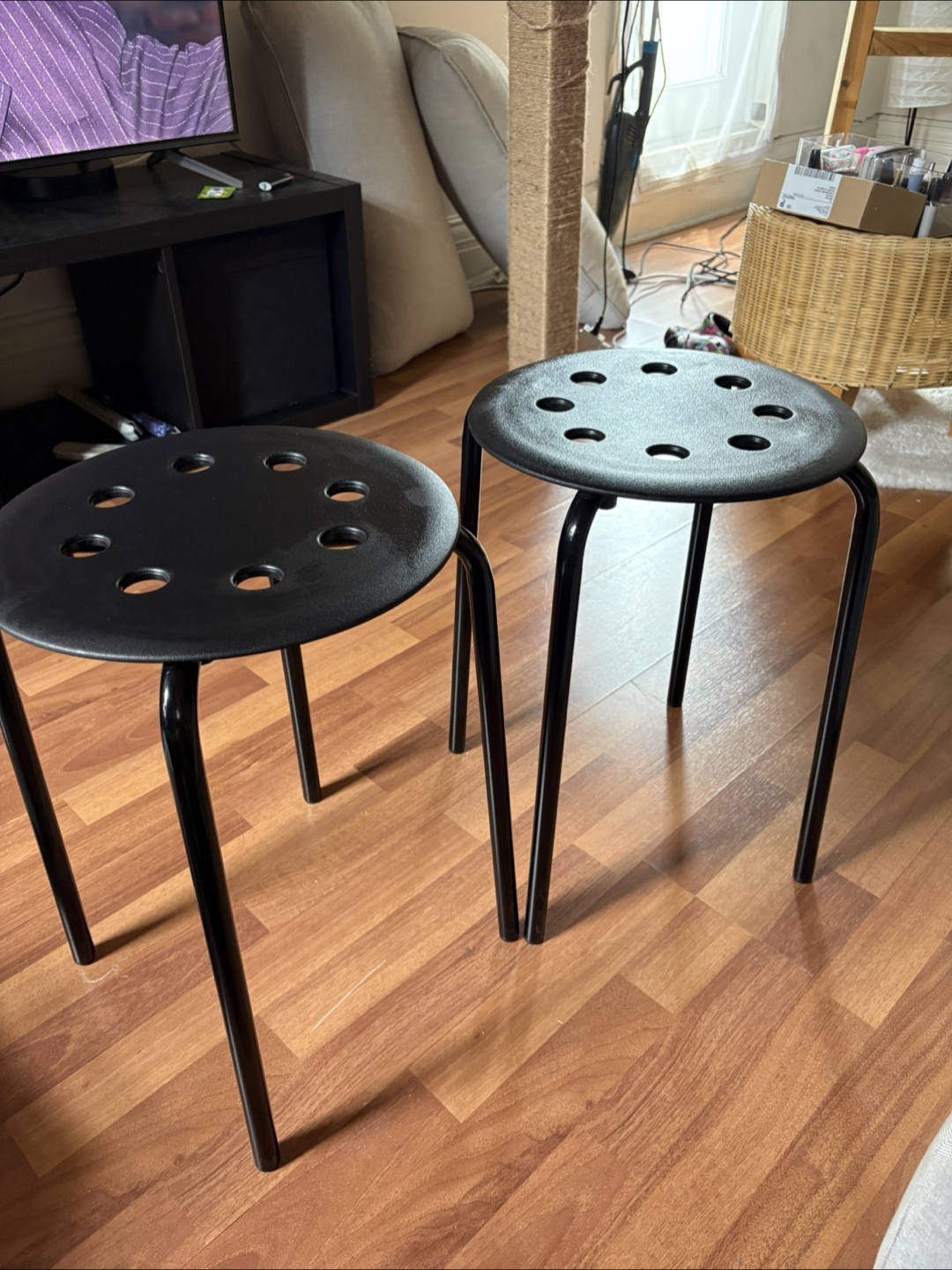 Ikea Marius Stools - Black (Set of 2) - photo 2