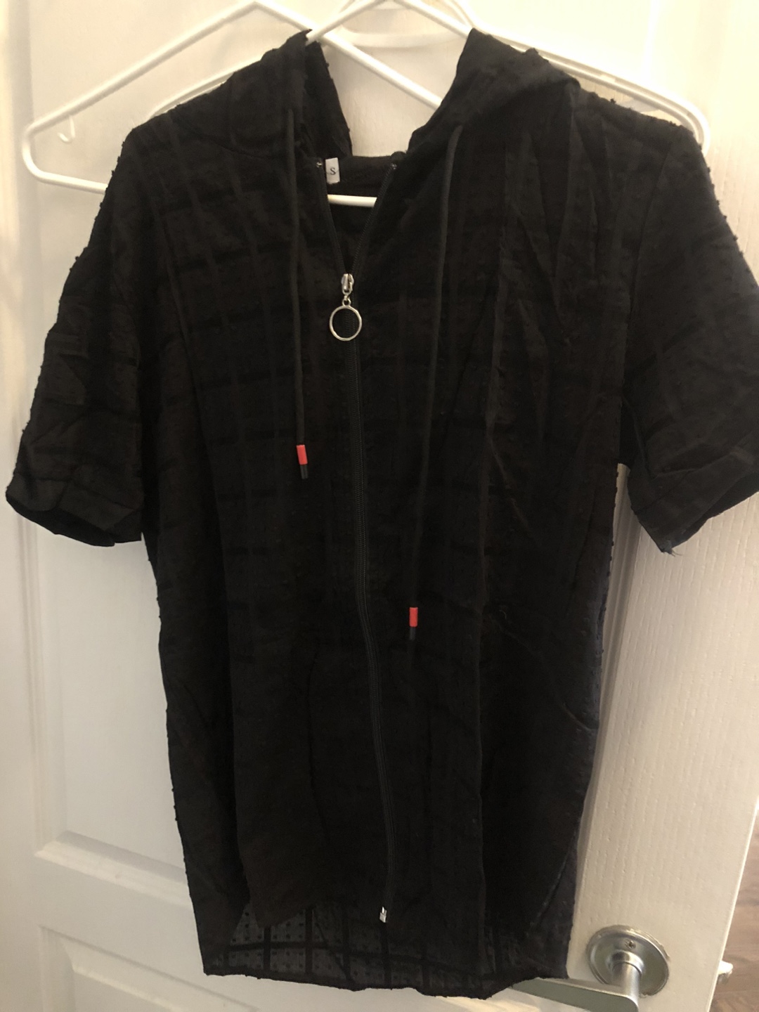 Black Short Sleeve Hoodie - Size S - photo 5