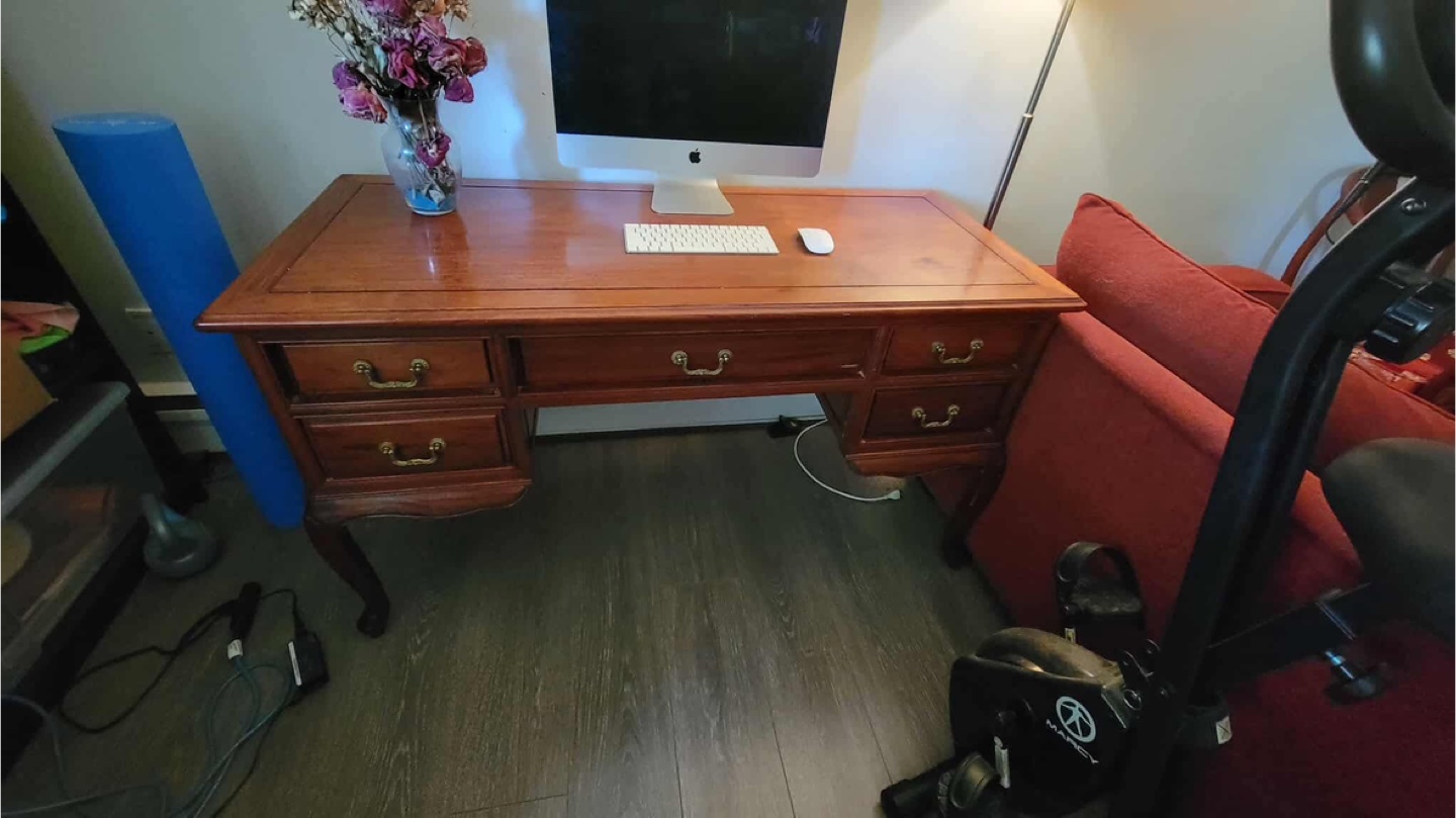 Antique Wooden Desk and Chair Set - photo 5
