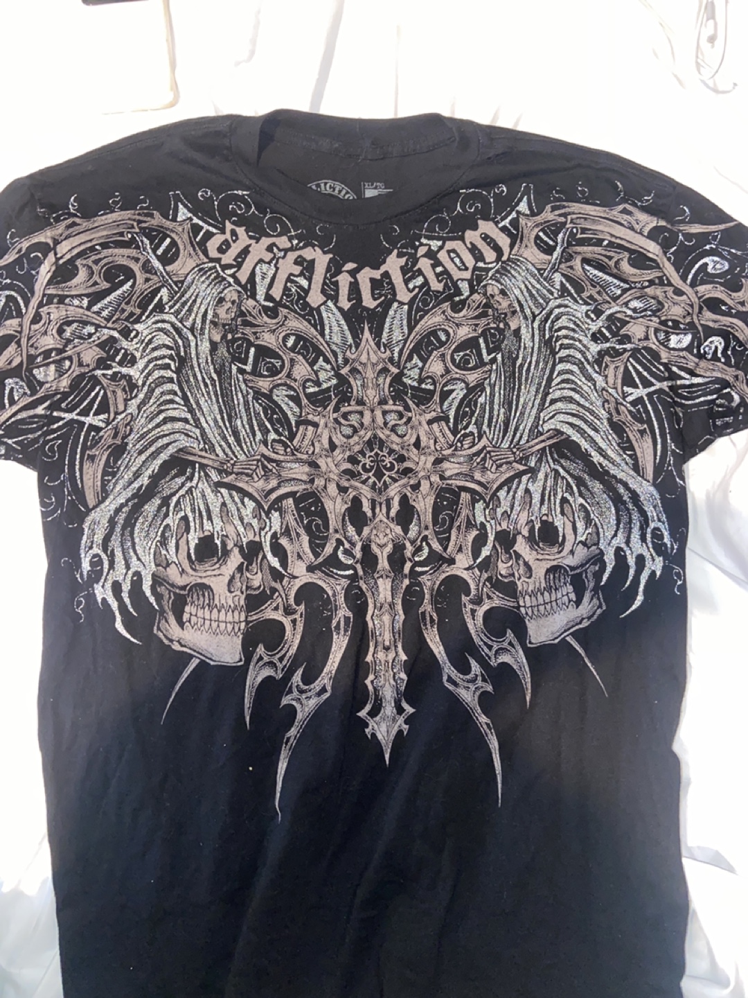 Affliction Black Graphic Tee - Size XL - photo 2