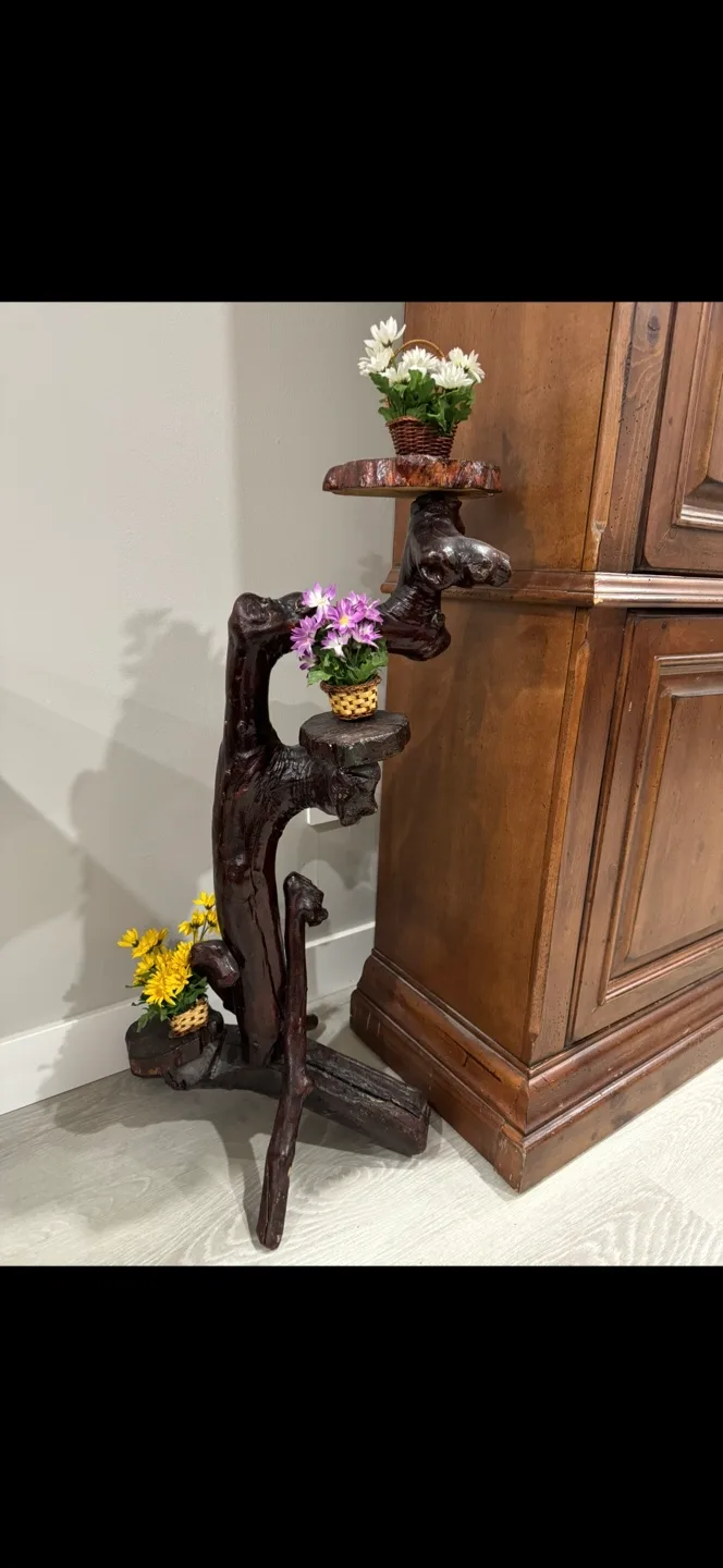 Unique Wood Plant Stand