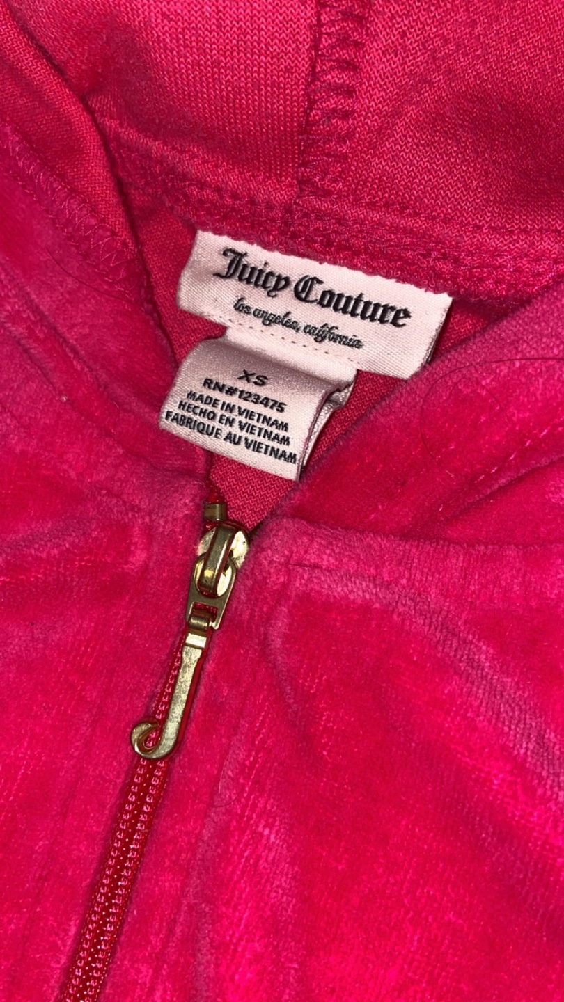 Juicy Couture Pink Velour Hoodie - XS - photo 4