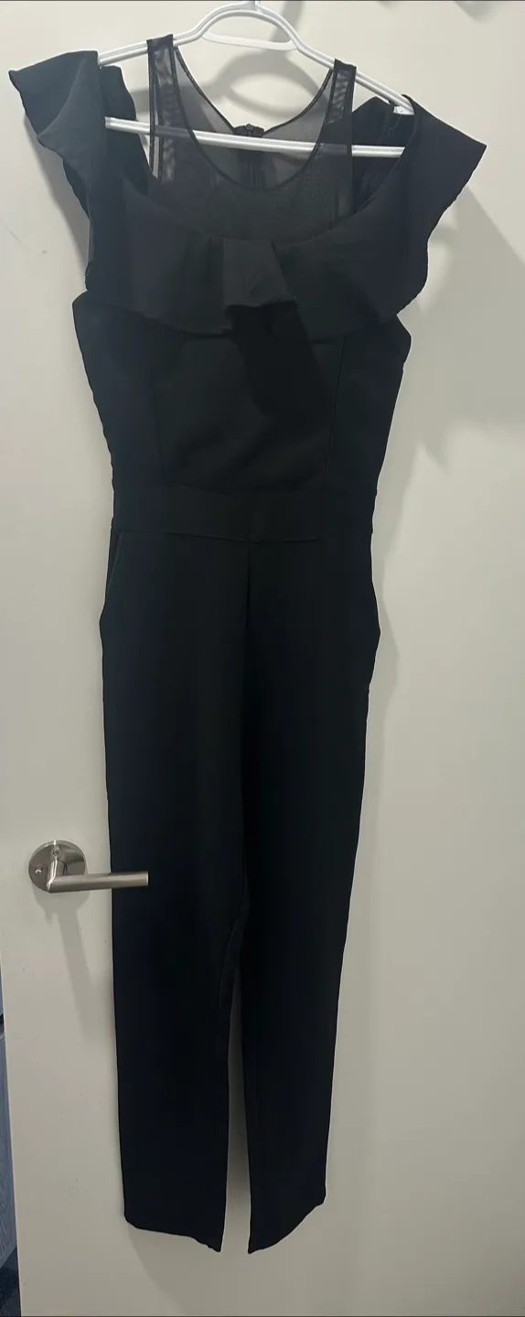 Black Ruffle Jumpsuit image indicator(2)