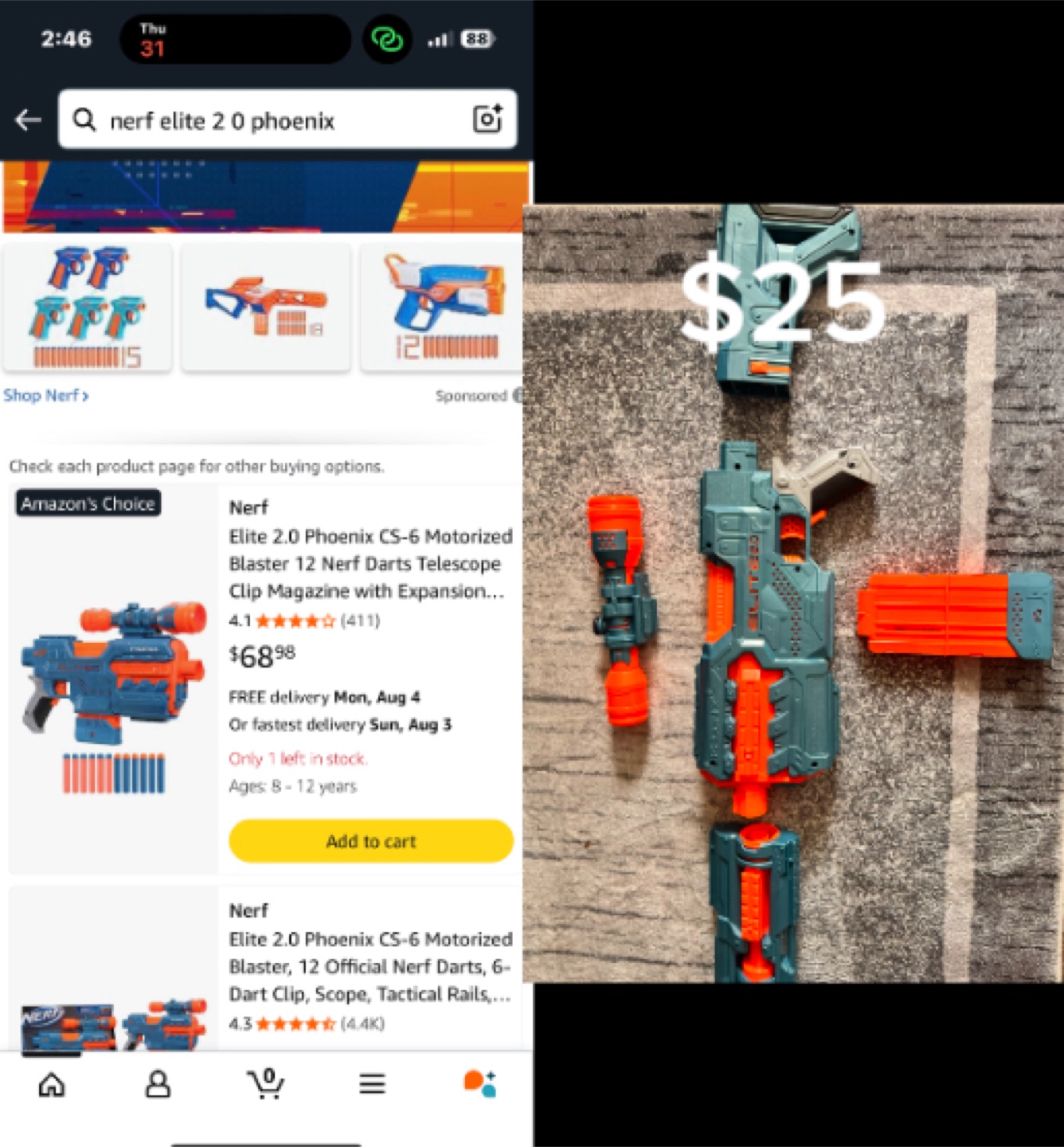 Nerf Elite 2.0 Phoenix CS-6 Motorized Blaster