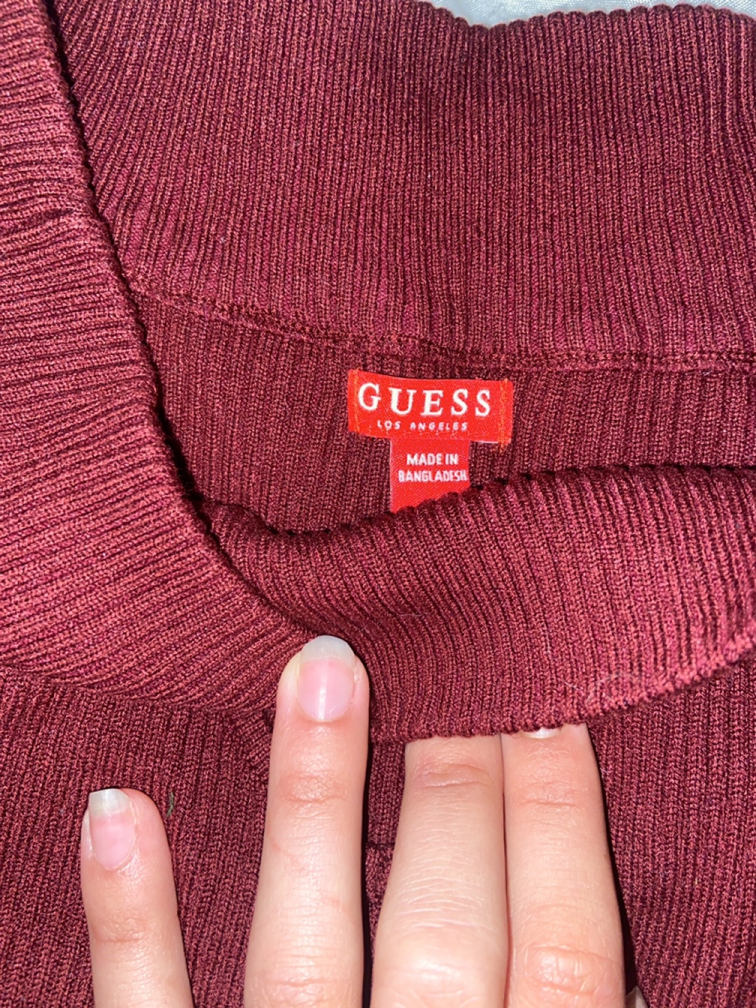 Guess Burgundy Long Sleeve Top - photo 2
