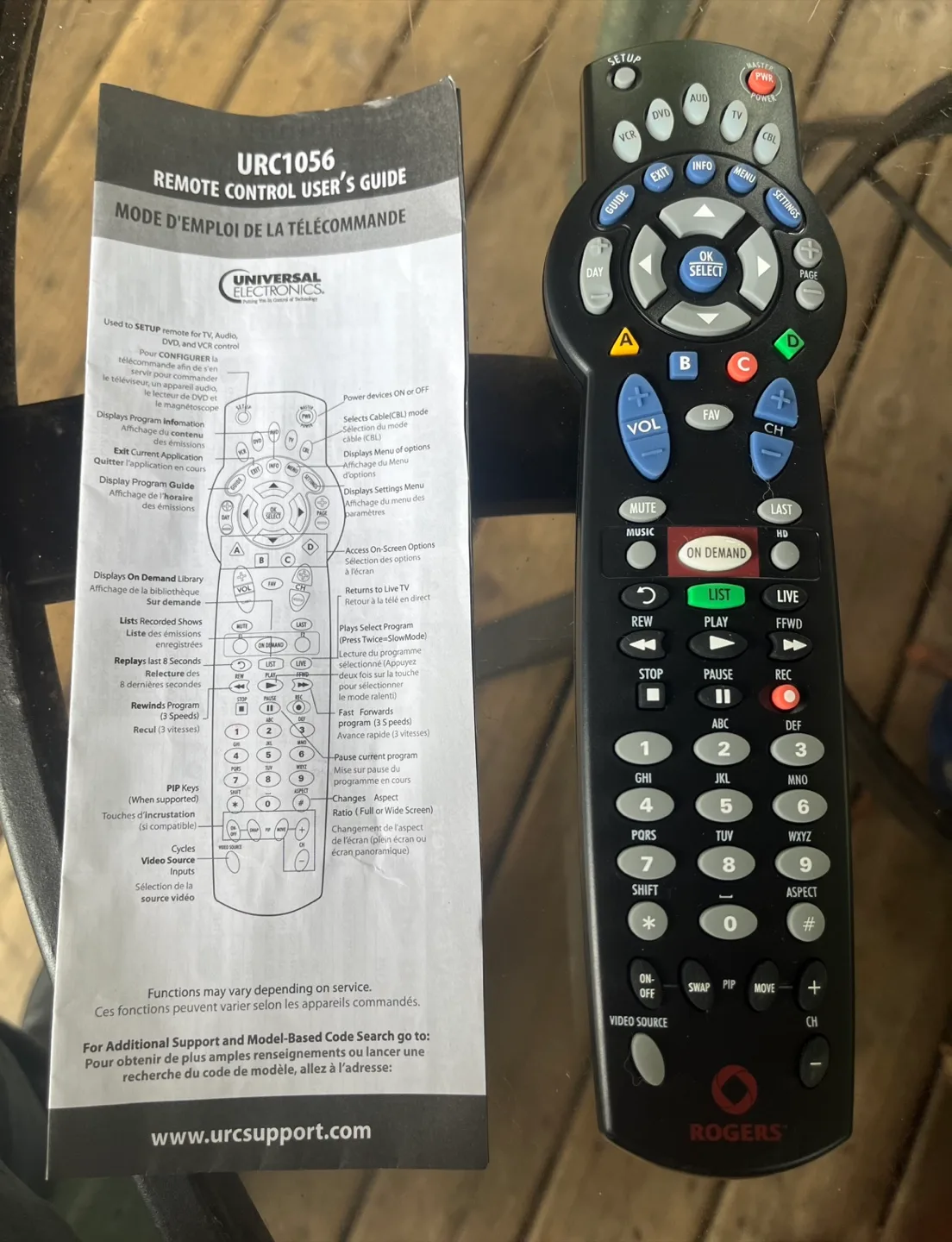Rogers URC1056 Remote Control thumbnail