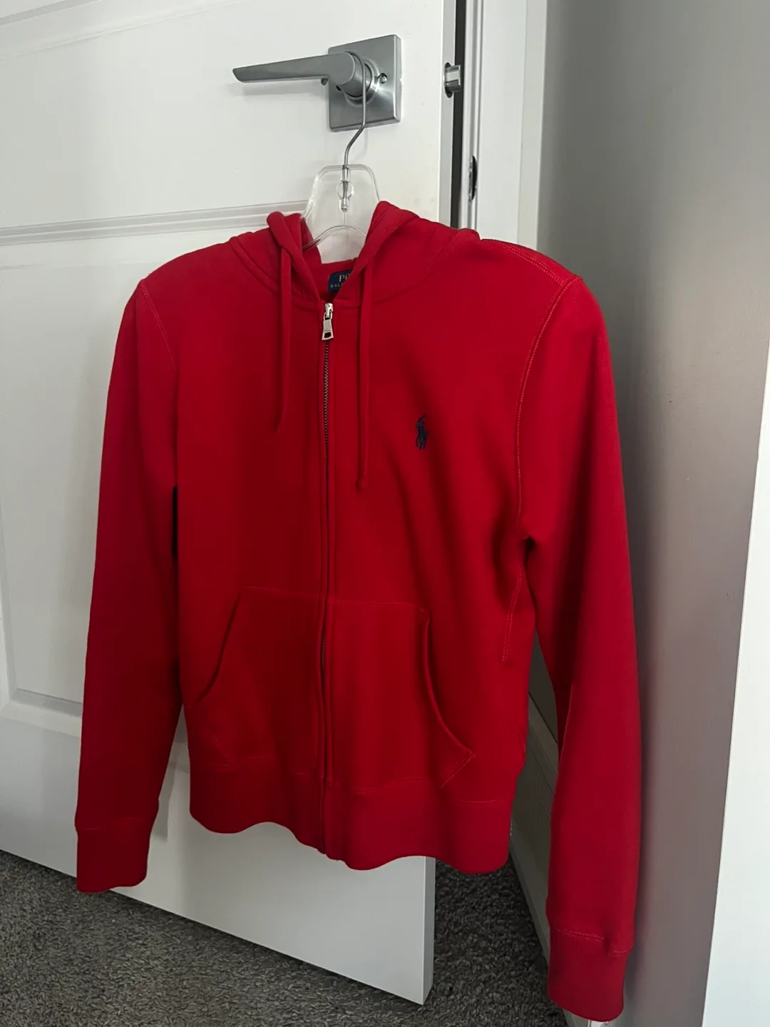 Ralph Lauren Polo Red Zip-Up Hoodie - Size S thumbnail