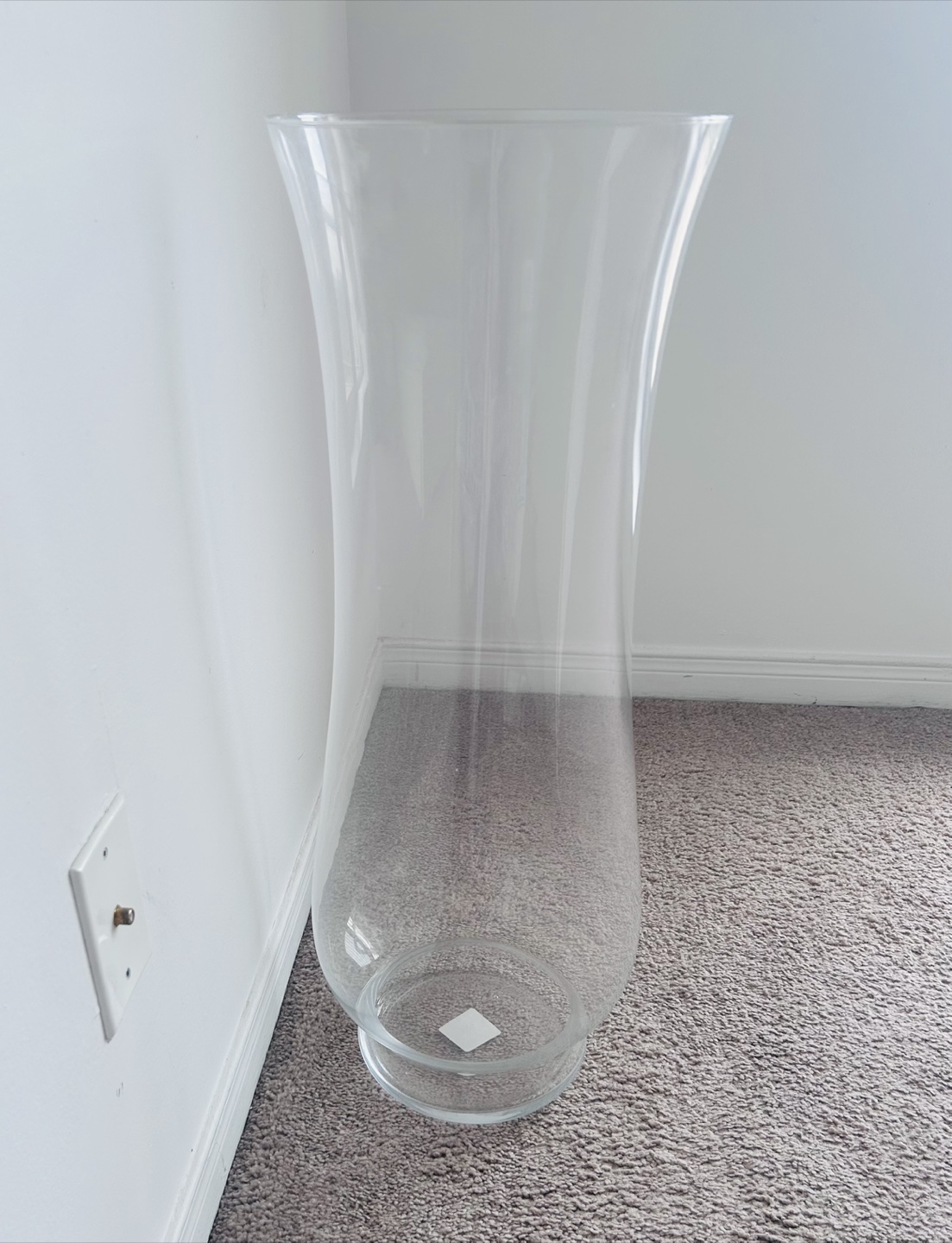 Large Glass Vase , Handmade in Poland