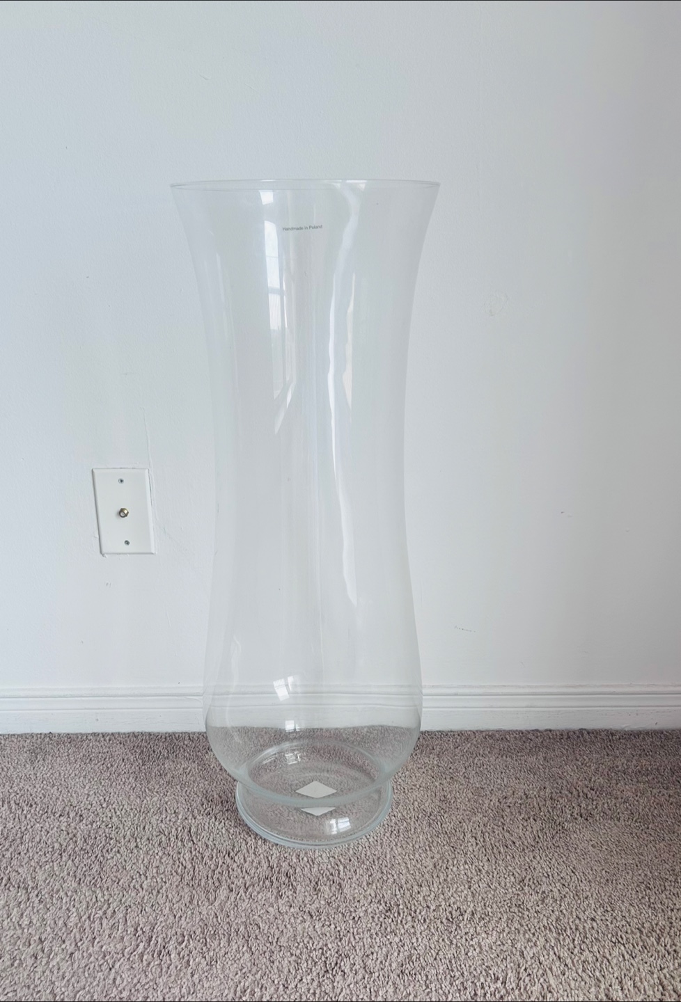 Large Glass Vase , Handmade in Poland - photo 2