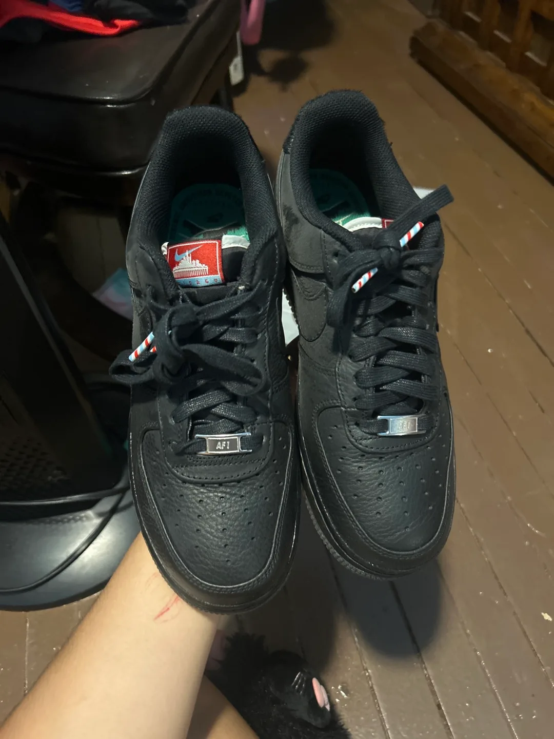 Nike Chicago Air Force 1 Low Black Size 8 thumbnail