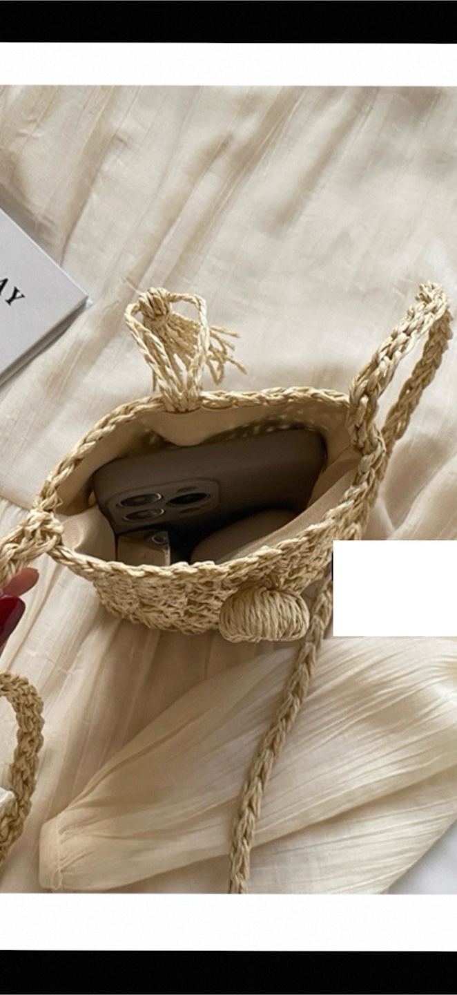Woven Straw Crossbody Bag - photo 4