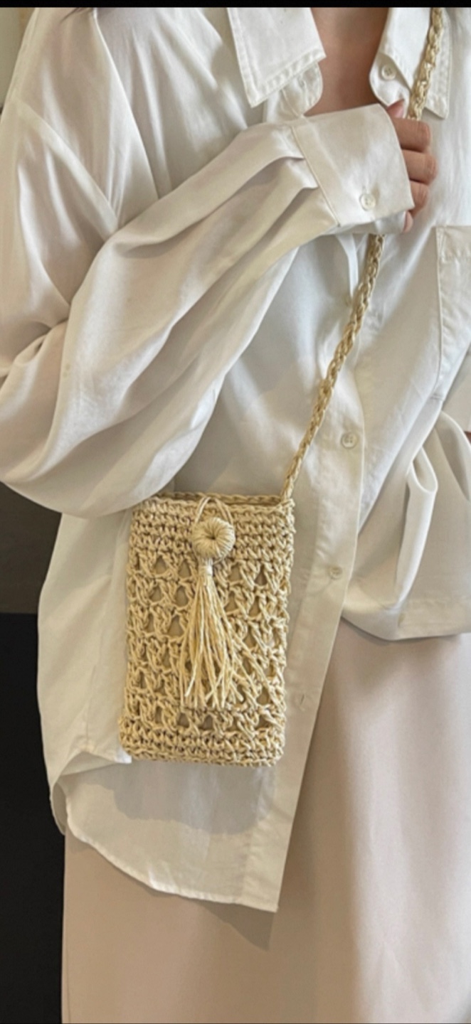 Woven Straw Crossbody Bag - photo 2
