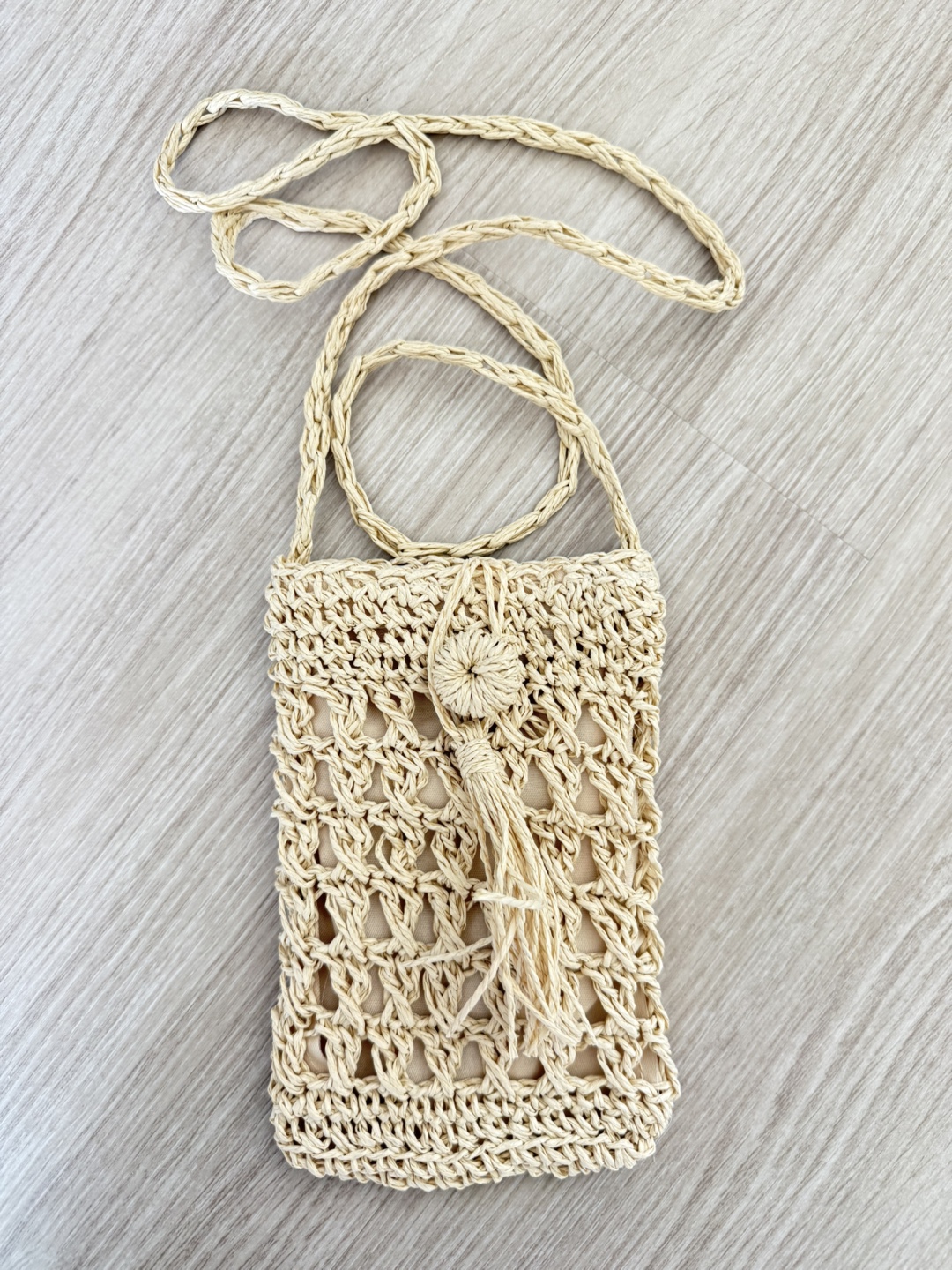 Woven Straw Crossbody Bag