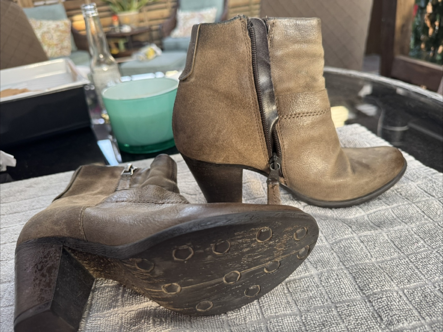 Brown Leather Ankle Boots - photo 5
