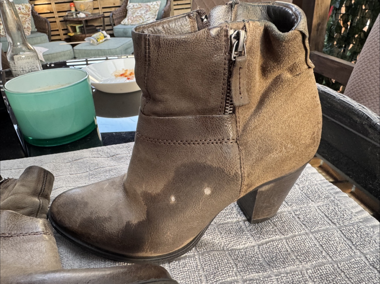 Brown Leather Ankle Boots