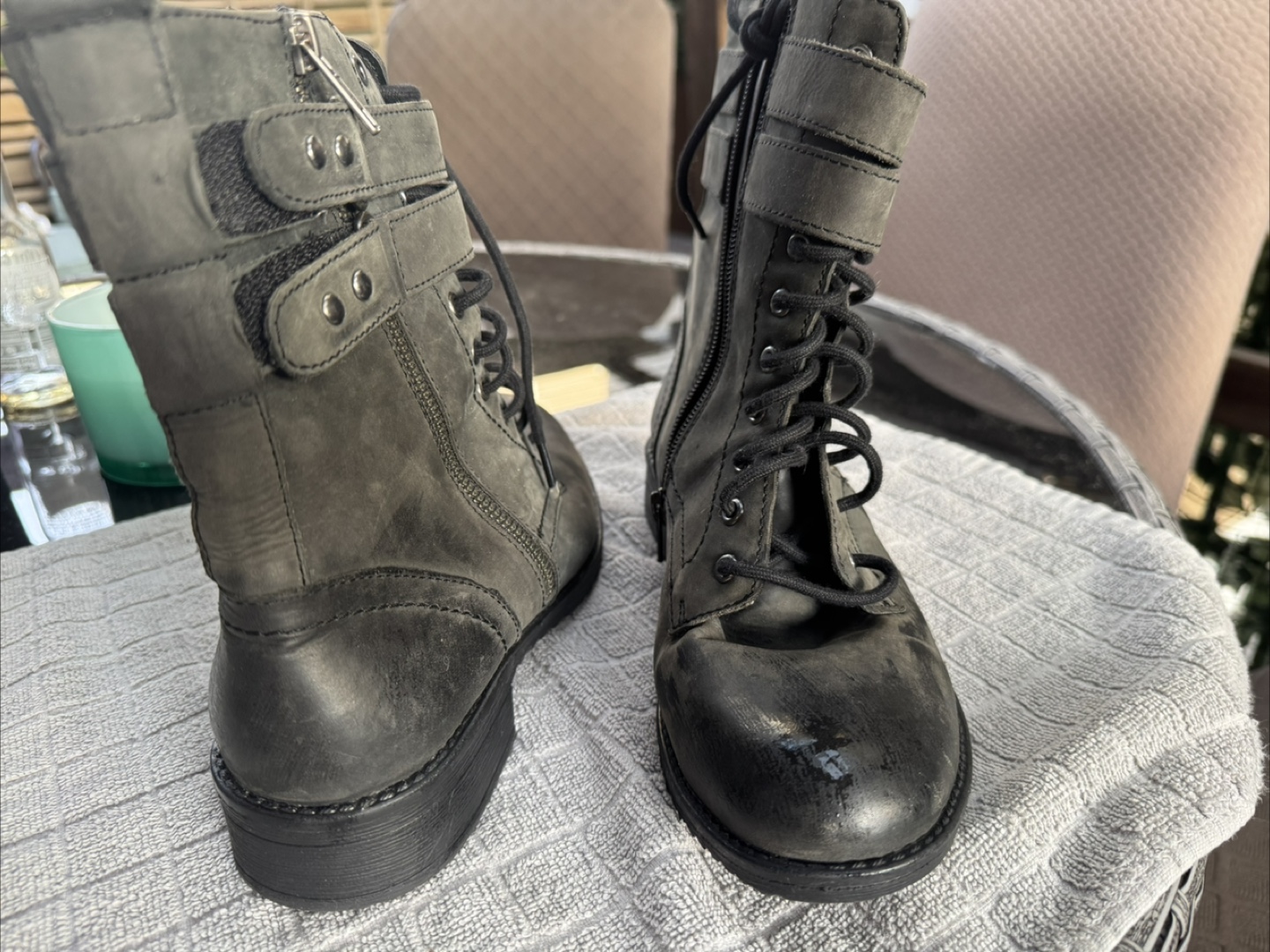 Steve Madden Gray Combat Boots - photo 3