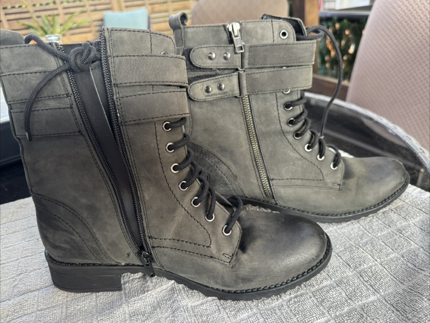 Steve Madden Gray Combat Boots - photo 5