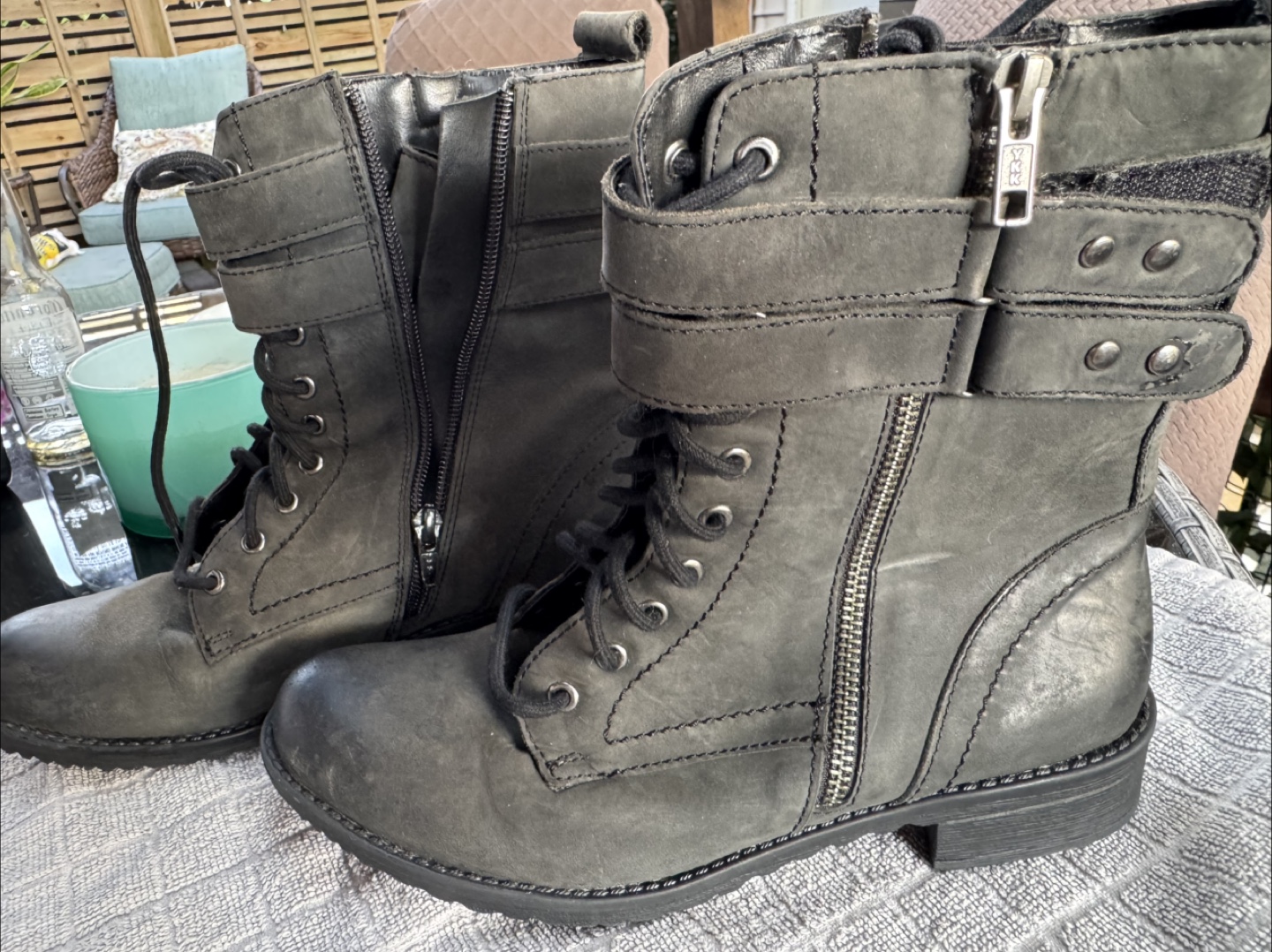 Steve Madden Gray Combat Boots - photo 4