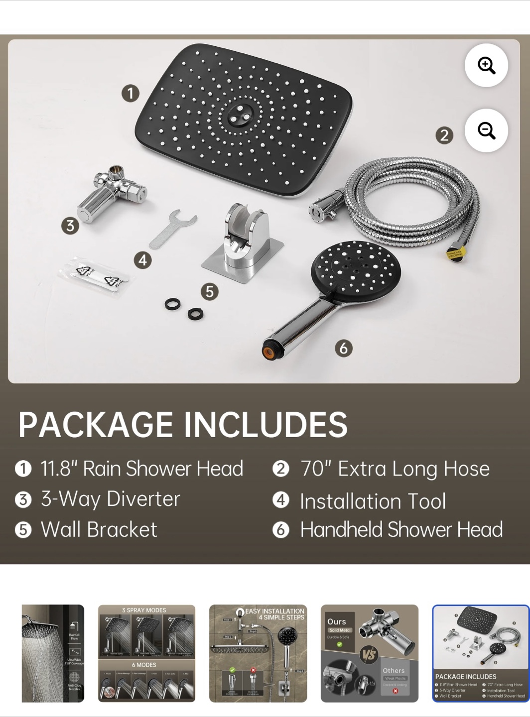 Rain Shower Head with Handheld Head - New - photo 4
