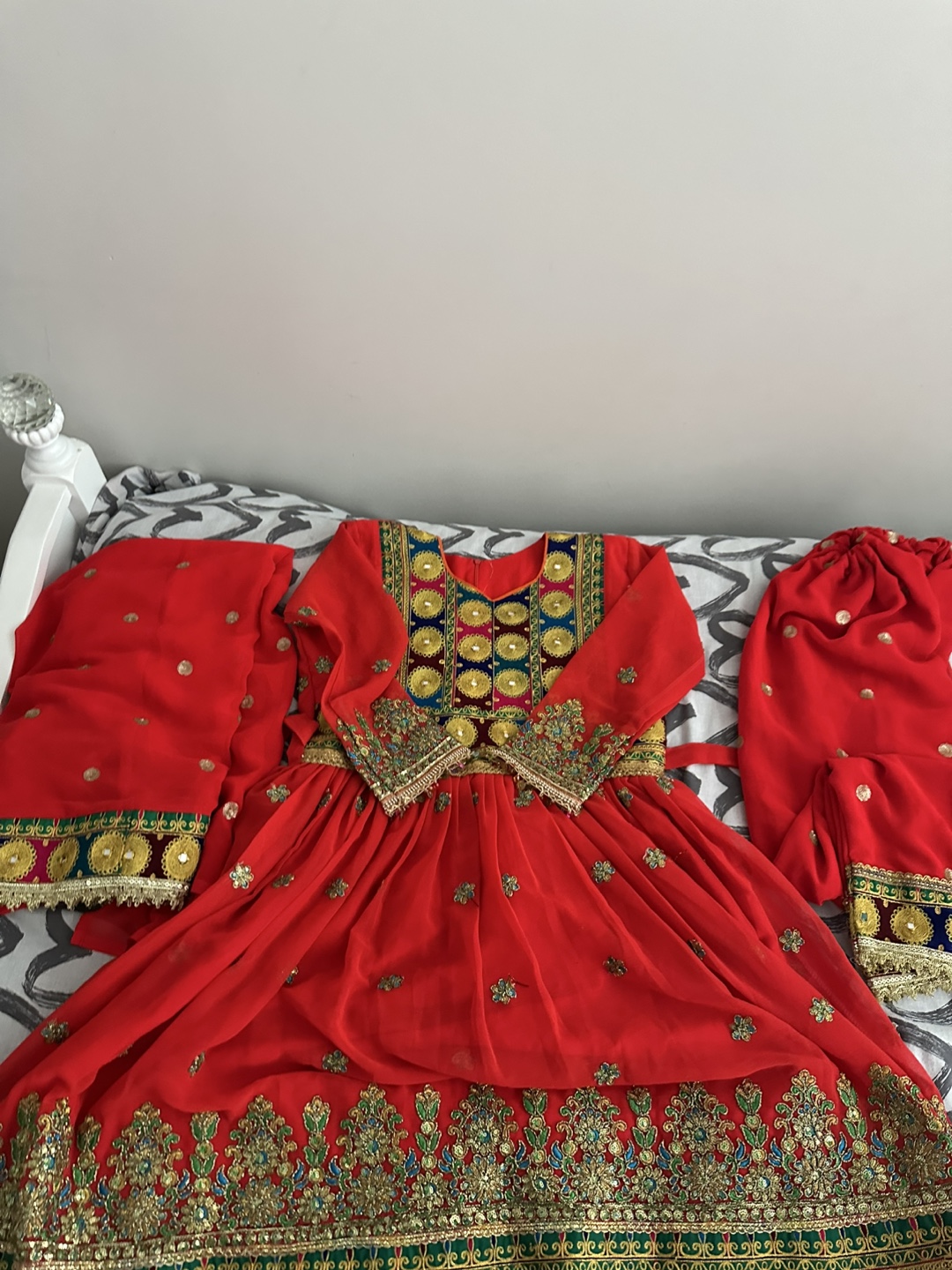 Red Afghan Dress