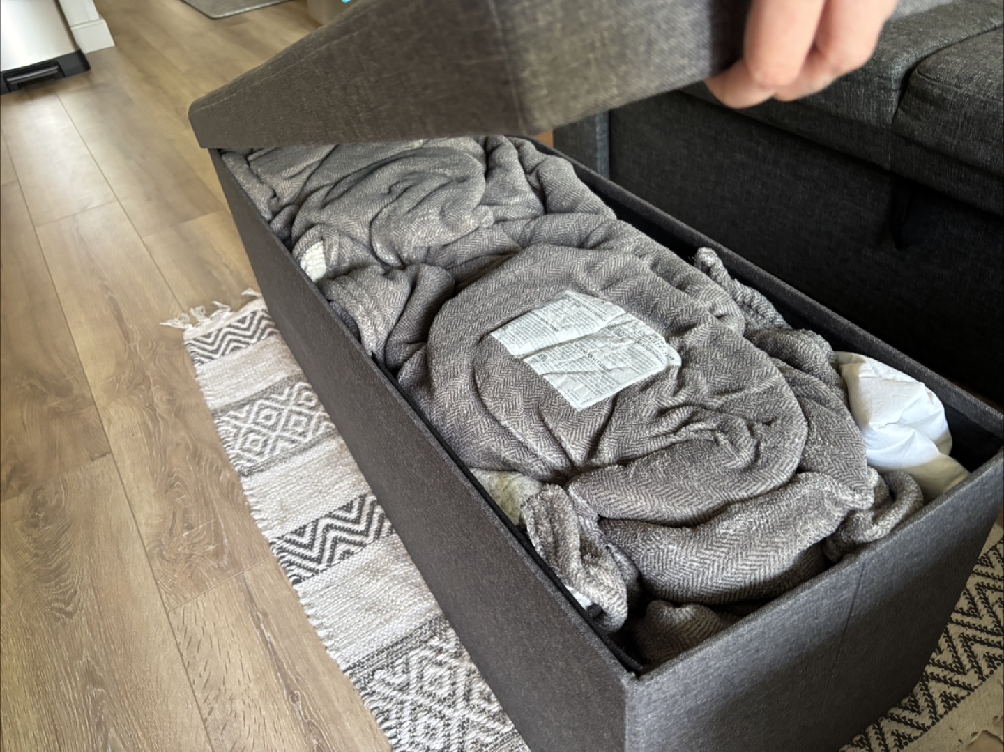 JYSK Sofa Bed with Storage + Ottoman - photo 3