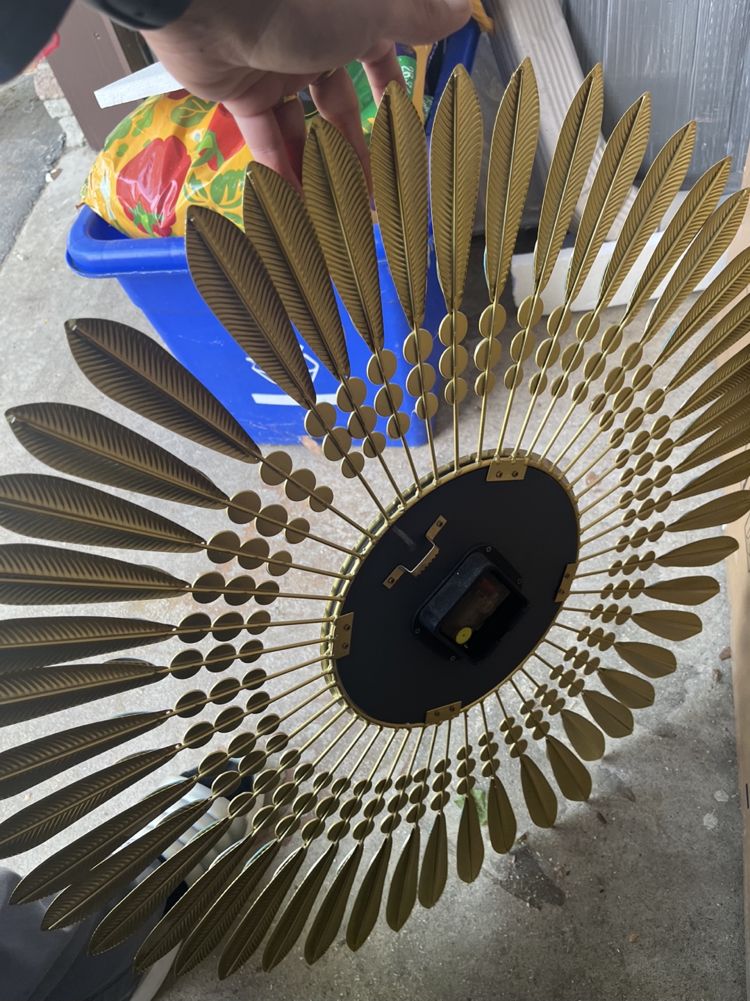 Gold Feather Wall Clock - photo 5