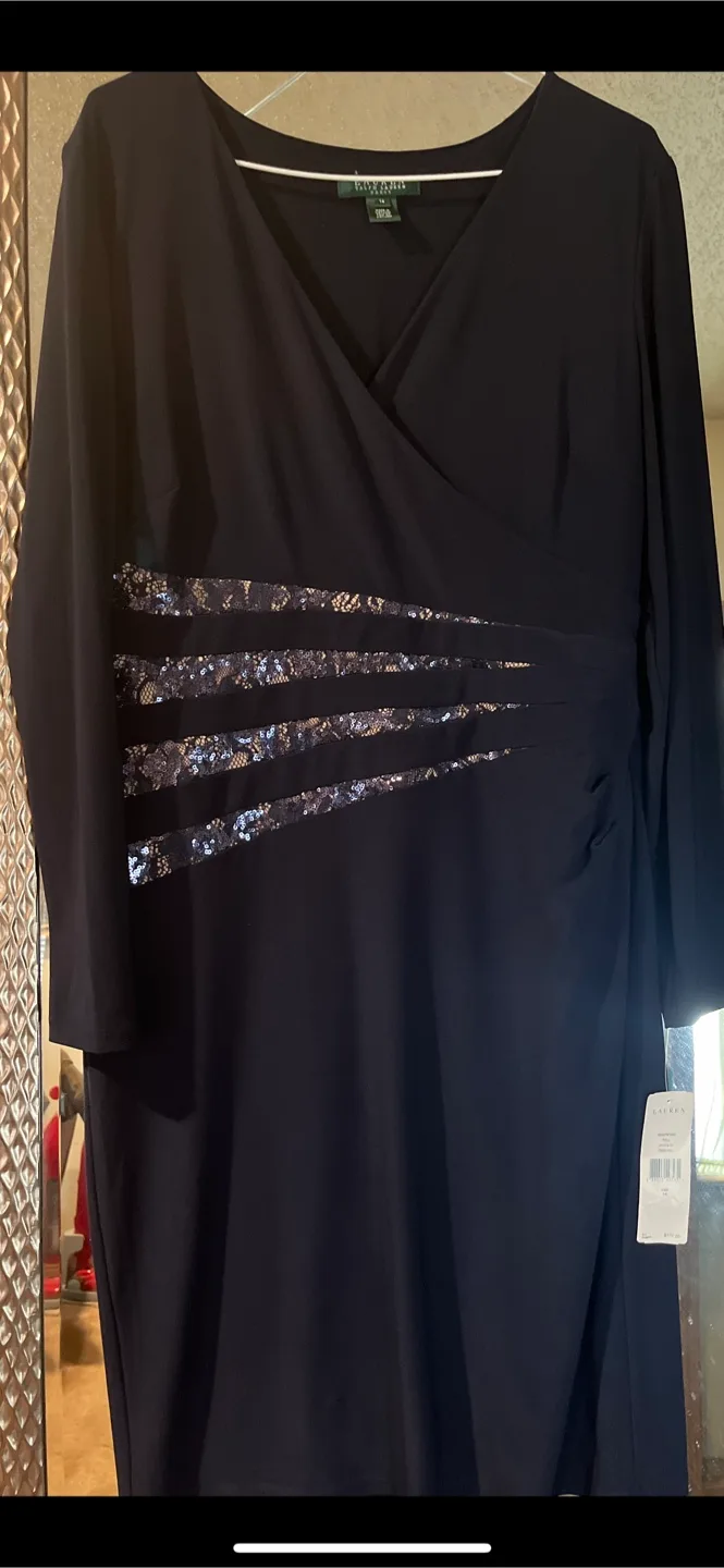 Ralph Lauren Black Dress - Size 14 thumbnail