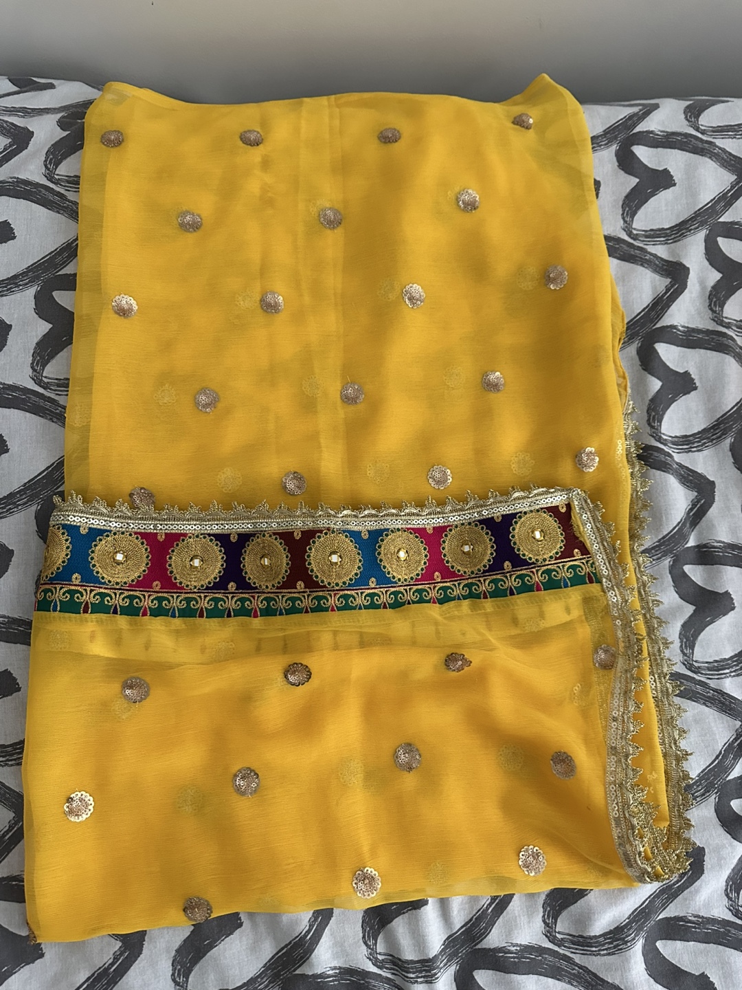 Yellow Embroidered Girl's Dress - photo 5