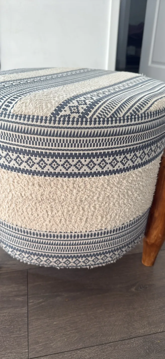 Patterned Ottoman Footstool thumbnail