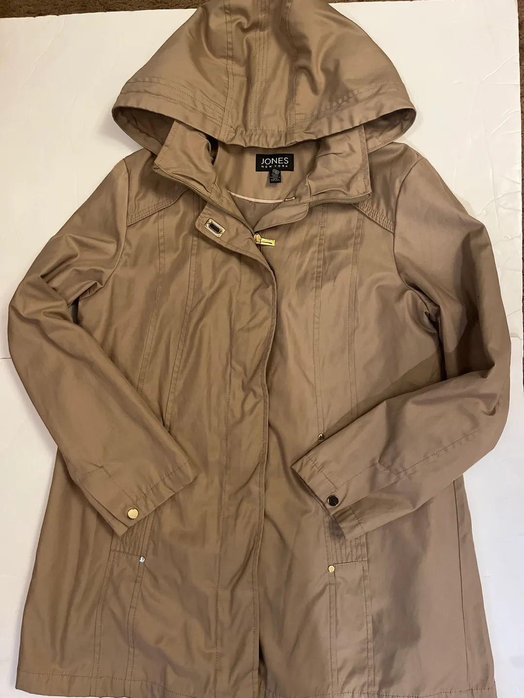 Jones New York Tan Raincoat thumbnail