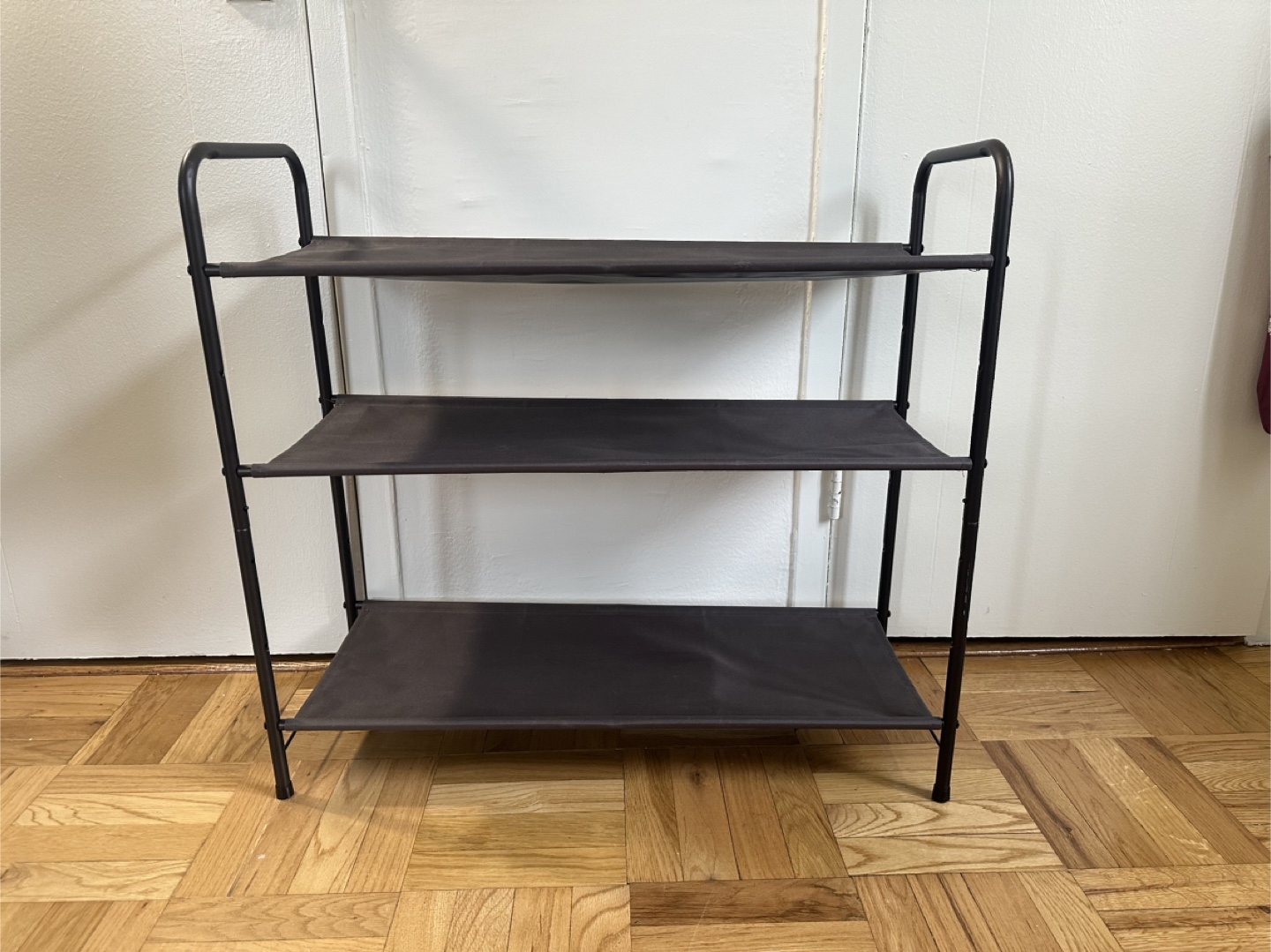 3-Tier Black Shoe Rack