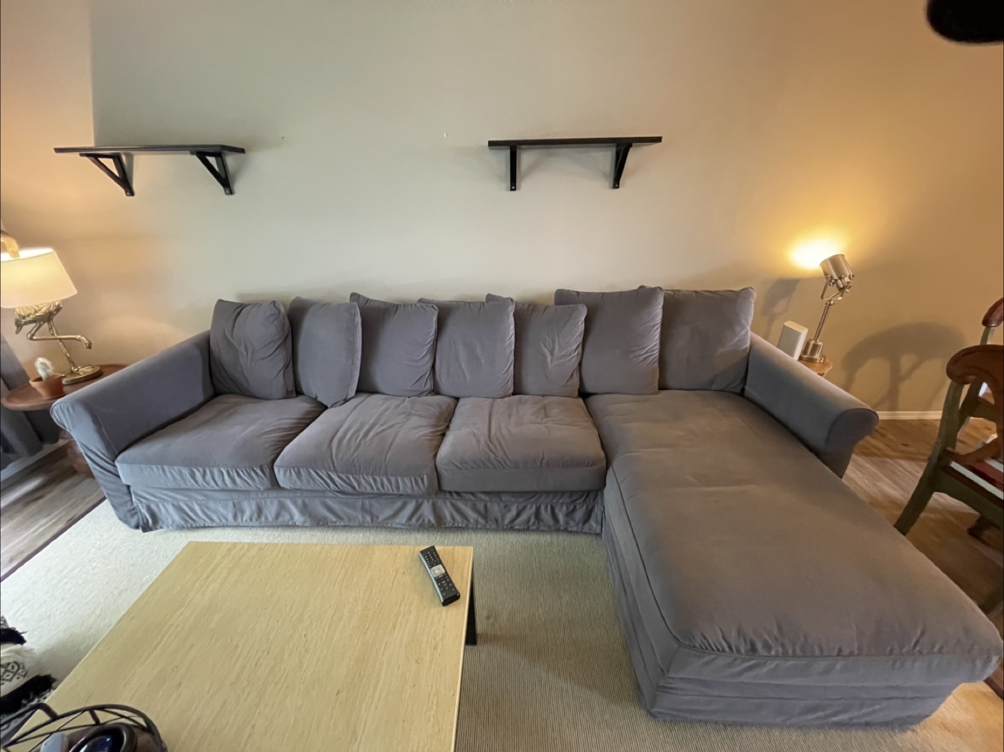 IKEA FINNALA Sofa with Chaise - Medium Gray - photo 4