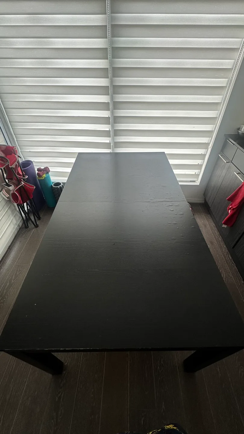 FREE IKEA Extendable Dining Table - Black thumbnail