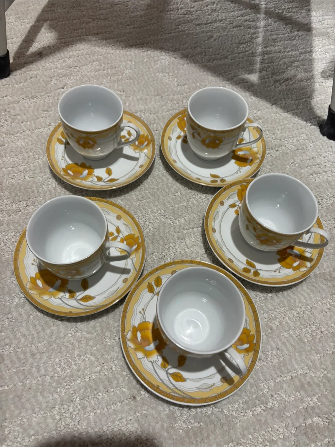 Floral Tea Cups & Saucers Set (5) image indicator(2)