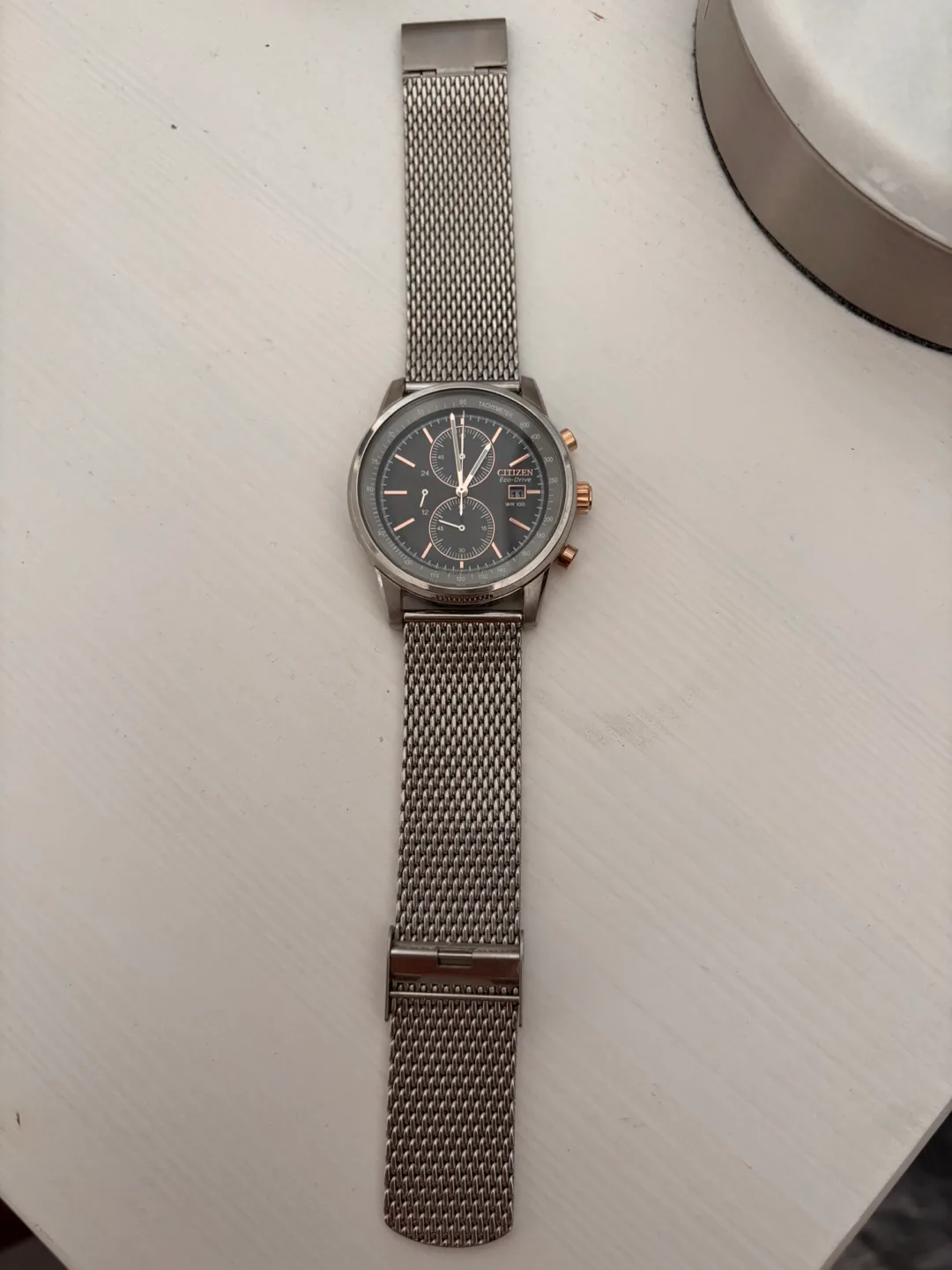 Citizen Eco-Drive Watch with Stainless Steel Band thumbnail