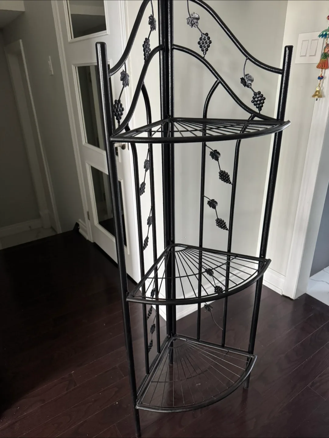 Black Metal Corner Shelf - 3 Tier thumbnail