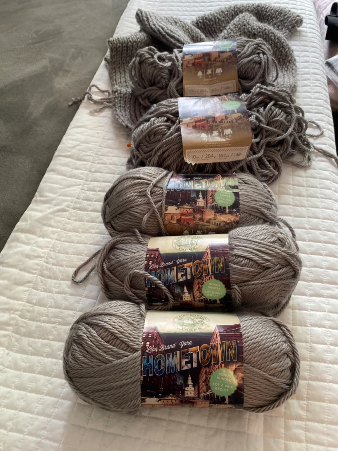 Lion Brand Hometown Yarn - Grey image indicator(2)