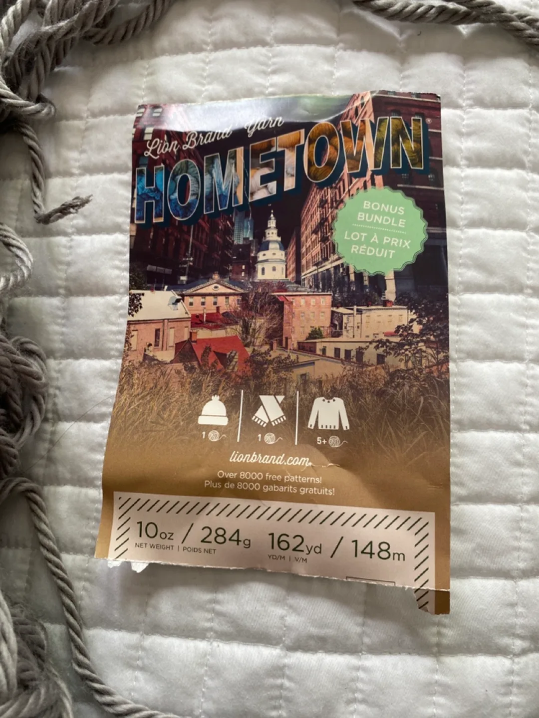 Lion Brand Hometown Yarn - Grey thumbnail