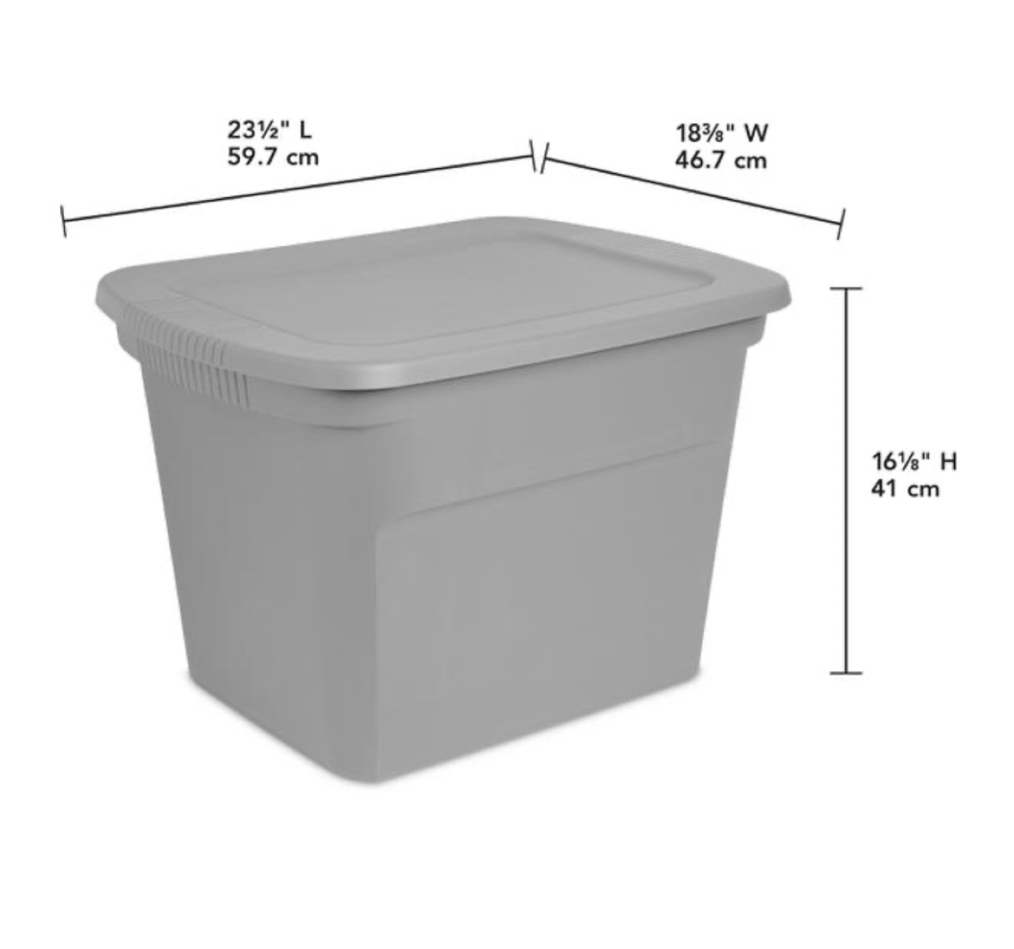 Brand new Sterilite 68 L Tote Box - Grey, 68L, Grey - photo 2