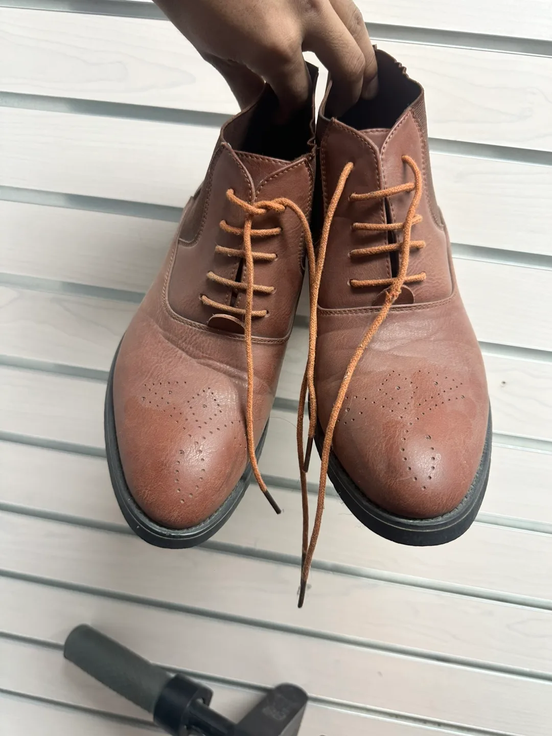 Brown Leather Dress Shoes, Size 40 thumbnail