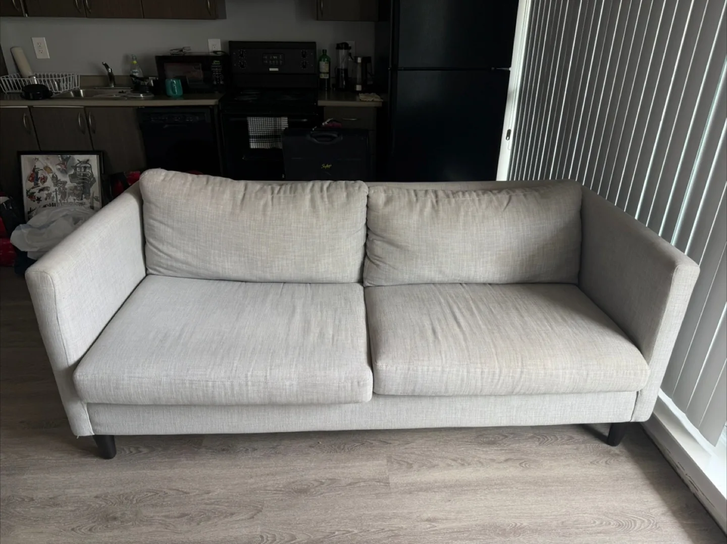 Light Grey Three-Seater Sofa thumbnail