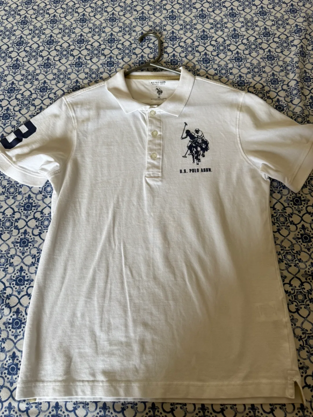 U.S. Polo Assn. White Polo Shirt - Size M thumbnail